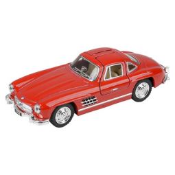 Rhode Island Novelty - Pull Back Die-Cast Metal Vehicle - 1954 MERCEDES BENZ 300SL (Red)(5 inch)