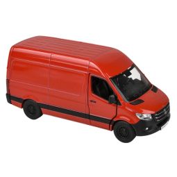 Rhode Island Novelty - Pull Back Die-Cast Metal Vehicle - MERCEDES-BENZ SPRINTER VAN (Red)(5 inch)