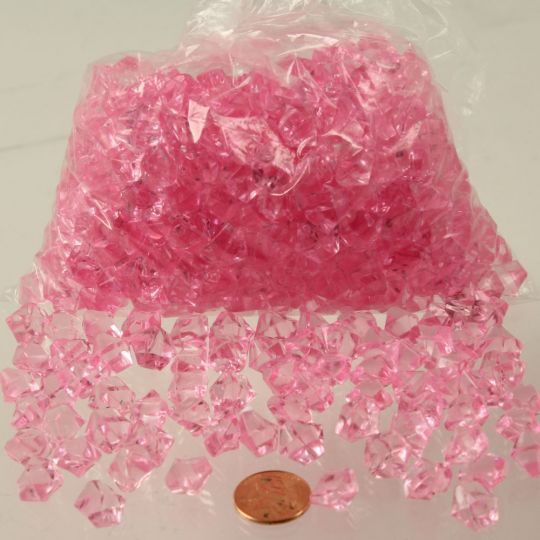 Acrylic Ice Crystals 2500 Piece Lot Pink Table Scatter Vase