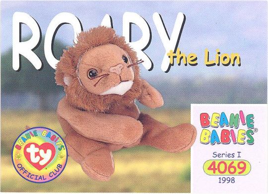 roary the lion beanie baby