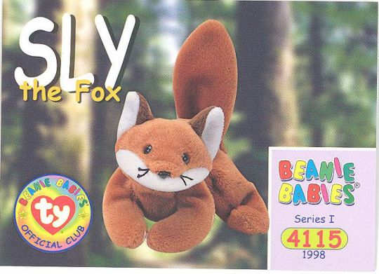 Ty beanie baby sly fashion the fox value