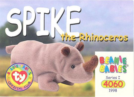 spike the rhino beanie baby