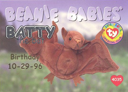 batty the bat beanie baby