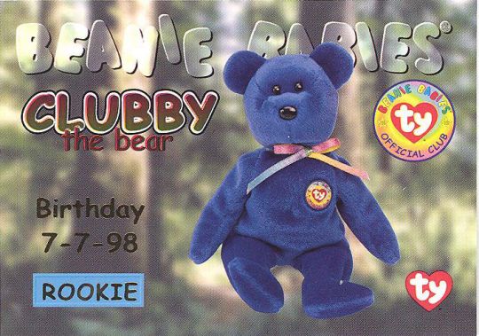 clubby beanie baby 1998 value