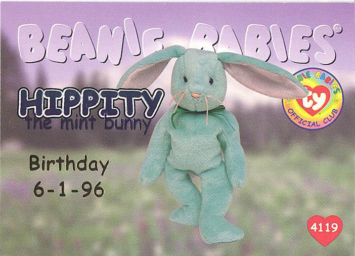 Ty popular Beanie Babies Hippity blue bunny