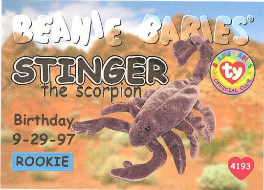 Scorpion store beanie baby