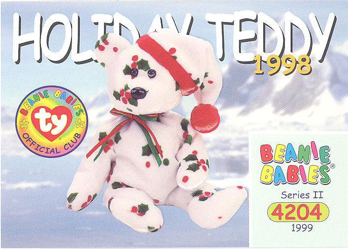 ty 1998 holiday teddy