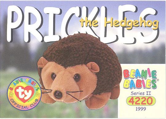 Prickles hot sale beanie baby