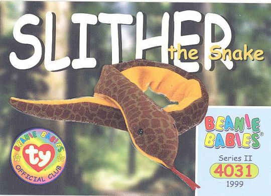 Slither the deals snake beanie baby