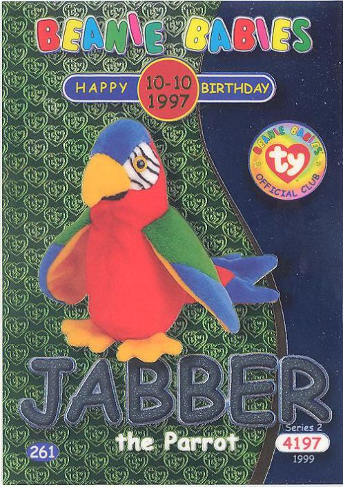 Beanie baby jabber sale 1997