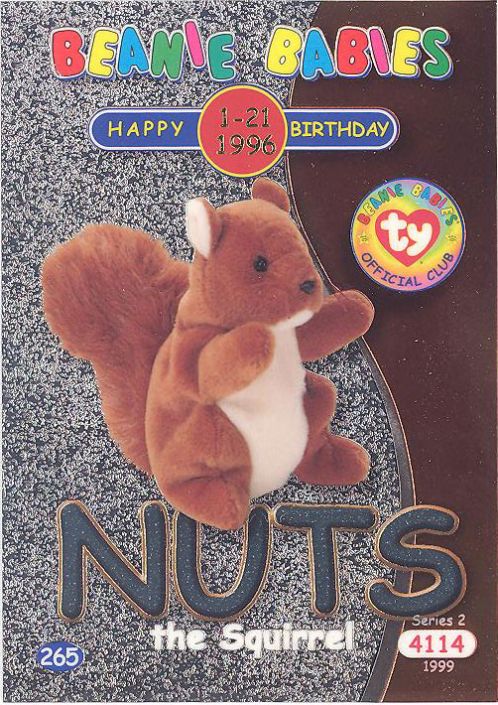 beanie baby nuts 1996