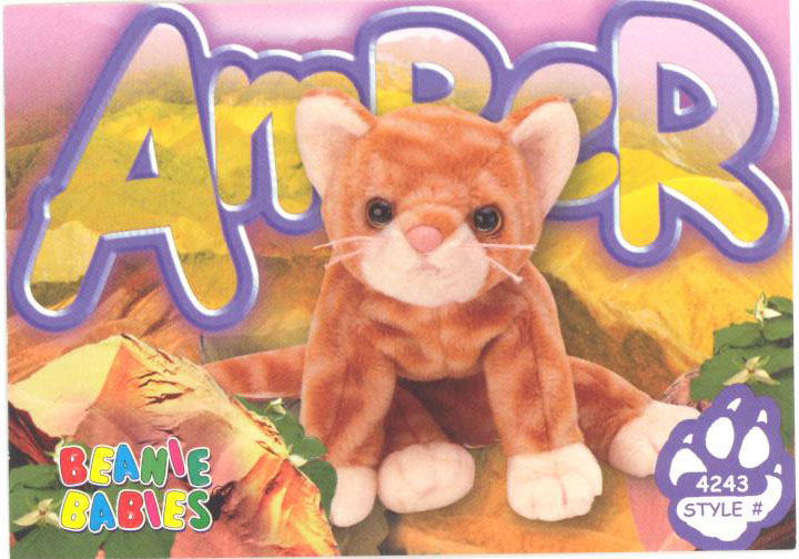 TY Beanie Babies BBOC Card Series 3 Common AMBER the Cat BBToyStore Toys Plush Trading Cards Action Figures Games online retail store shop sale