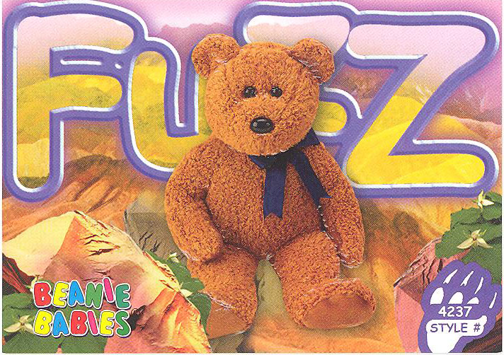 TY Beanie Babies BBOC Card - Series 3 Common - FUZZ the Bear ...