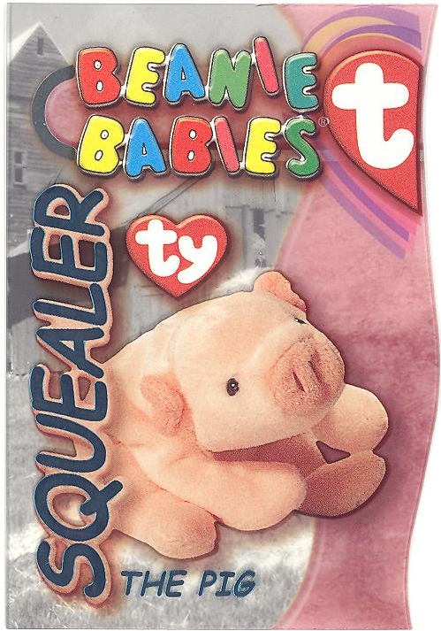 TY Beanie Babies BBOC Card Series 3 Beanie Buddy Left TEAL SQUEALER the Pig BBToyStore Toys Plush Trading Cards Action Figures Games online retail store shop sale