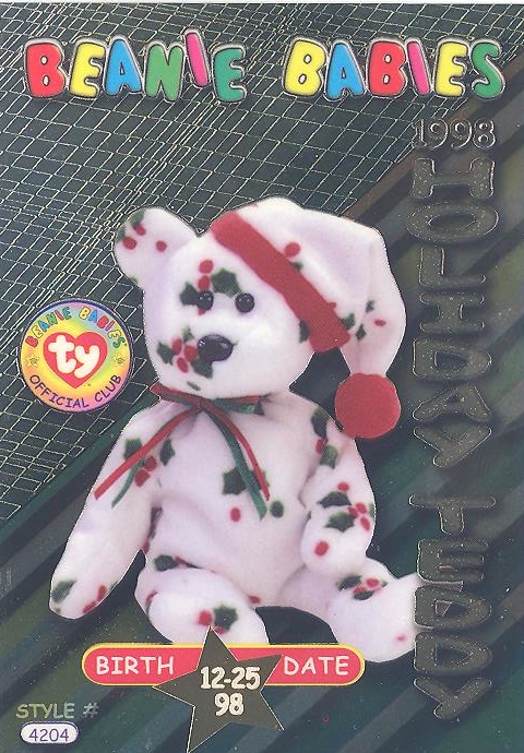 ty beanie baby 1998 holiday teddy