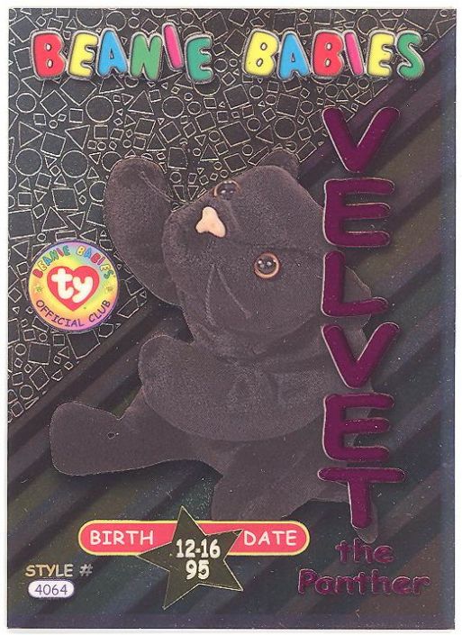 Velvet ty best sale beanie baby value