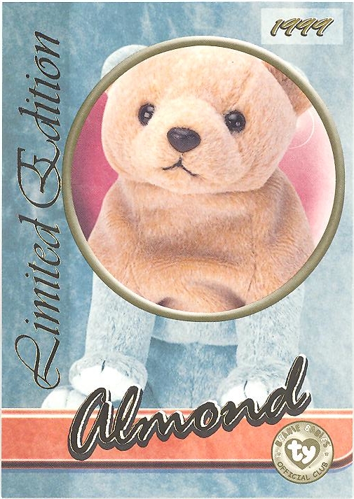 almond the bear beanie baby