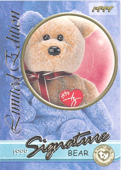 1999 signature bear sale ty