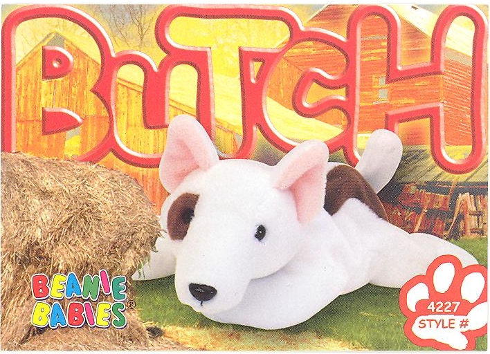 Butch the dog beanie cheap baby