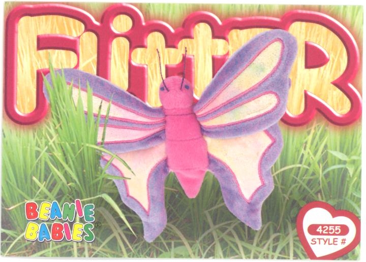 Ty Beanie hot Babies Flitter The Butterfly