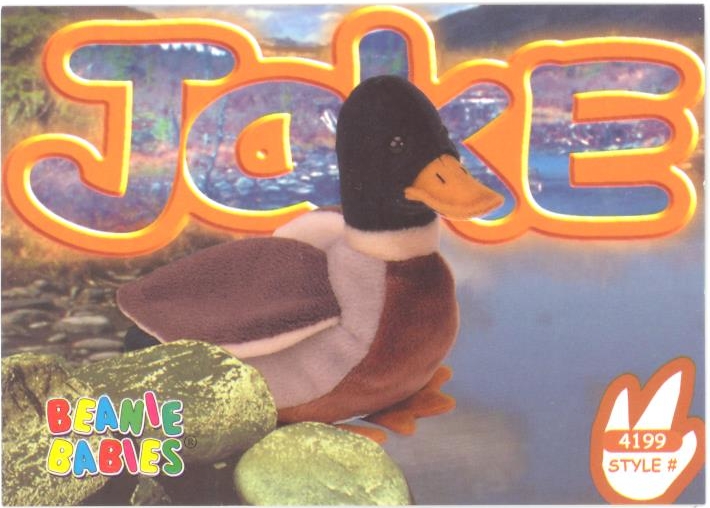 Jake the duck beanie baby online