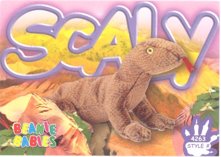 scaly the lizard beanie baby