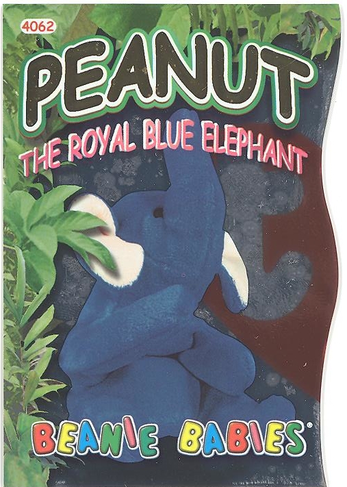 ty beanie buddy peanut the royal blue elephant