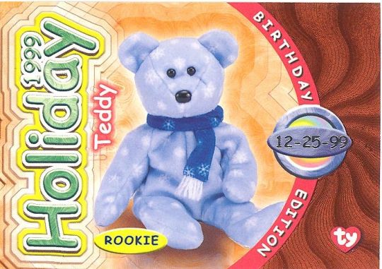 TY Beanie Babies BBOC Card Series 4 Birthday ORANGE 1999 HOLIDAY TEDDY BBToyStore Toys Plush Trading Cards Action Figures Games online retail store shop sale