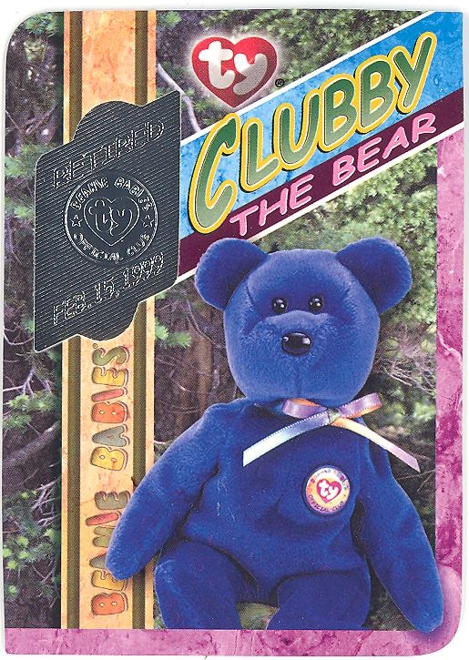 TY Beanie Babies BBOC Card - Series 4 Retired (SILVER) - CLUBBY the ...