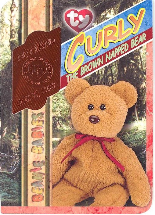 Ty Beanie Babie Curly The Bear hotsell Retired