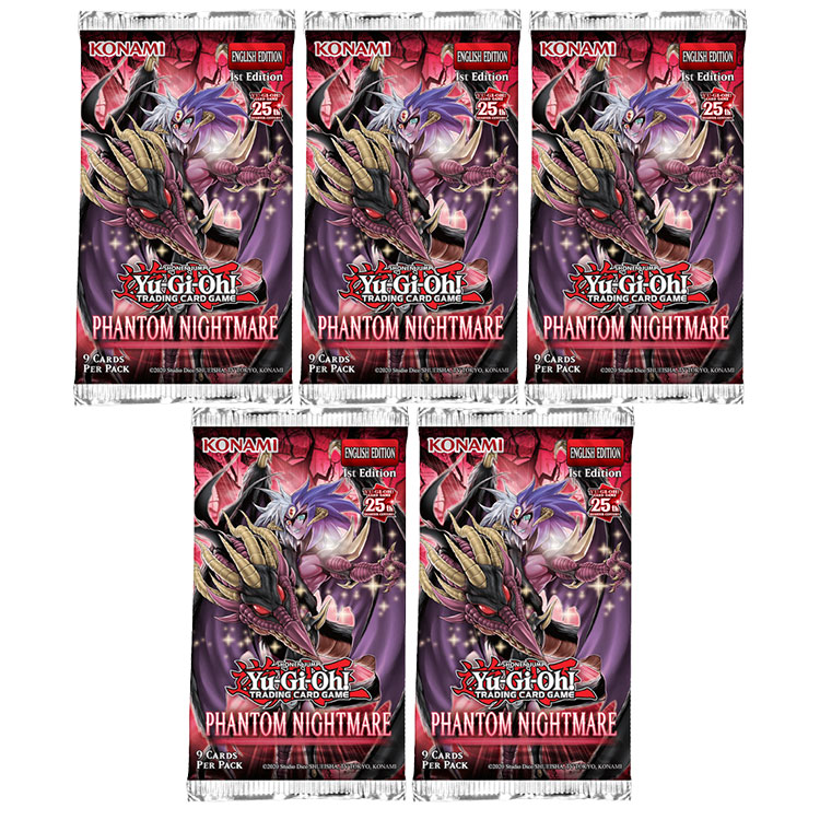 Yu-Gi-Oh Cards - Phantom Nightmare - Booster PACKS [5 Pack Lot]