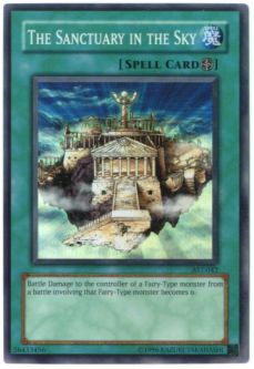 Yu-Gi-Oh Card - AST-042 - THE SANCTUARY IN THE SKY (super rare holo)