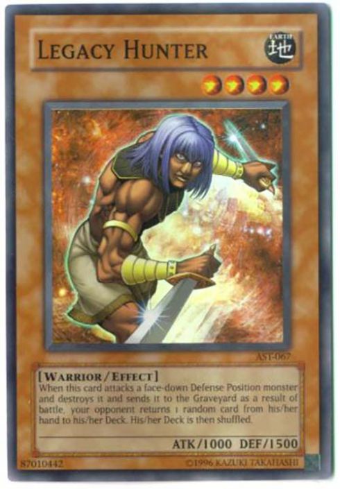 Yu-Gi-Oh Card - AST-067 - LEGACY HUNTER (super rare holo)