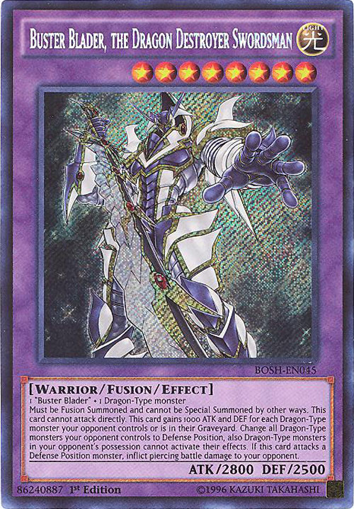 Yu-Gi-Oh Card - BOSH-EN045 - BUSTER BLADER, THE DRAGON DESTROYER ...