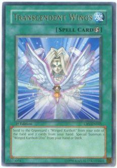 Yu-Gi-Oh Card - CRV-EN045 - TRANSCENDENT WINGS (rare) *Played*