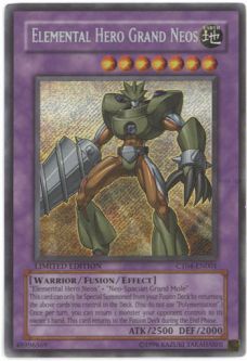 Yu-Gi-Oh Card - CT04-EN001 - ELEMENTAL HERO GRAND NEOS (secret rare holo) *Played*