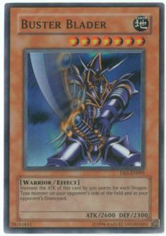 Yu-Gi-Oh Card - DB1-EN095 - BUSTER BLADER (super rare holo)