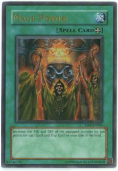 Yu-Gi-Oh Card - DB1-EN245 - MAGE POWER (ultra rare holo)