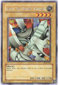 Yu-Gi-Oh Card - DOR-001 - ALPHA the MAGNET WARRIOR (secret rare holo)