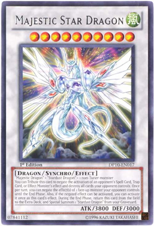 Yu-Gi-Oh Card - DP10-EN017 - MAJESTIC STAR DRAGON (rare)