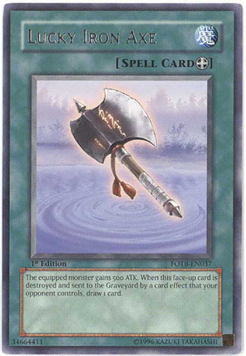 YuGiOh Card FOTBEN037 LUCKY IRON AXE (rare