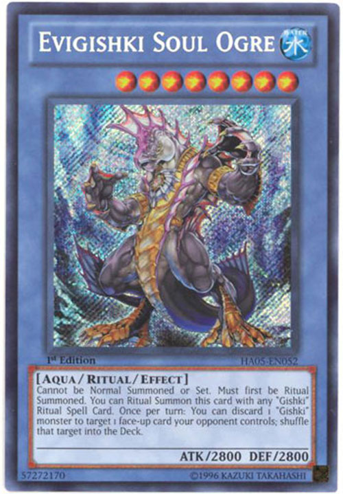 Yu-Gi-Oh Card - HA05-EN052 - EVIGISHKI SOUL OGRE (secret rare holo ...