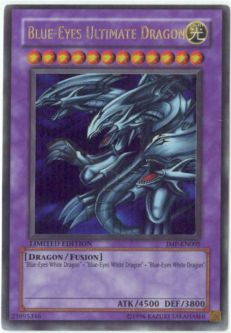 Yu-Gi-Oh Card - JMP-EN005 - BLUE EYES ULTIMATE DRAGON (ultra rare holo) *Played*