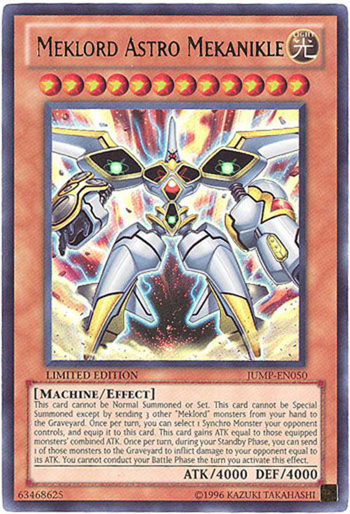 Yu Gi Oh Card   JUMP EN050   MEKLORD ASTRO MEKANIKLE (ultra rare holo 