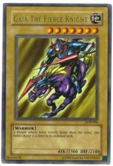Yu-Gi-Oh Card - LOB-006 - GAIA THE FIERCE KNIGHT (ultra rare holo)