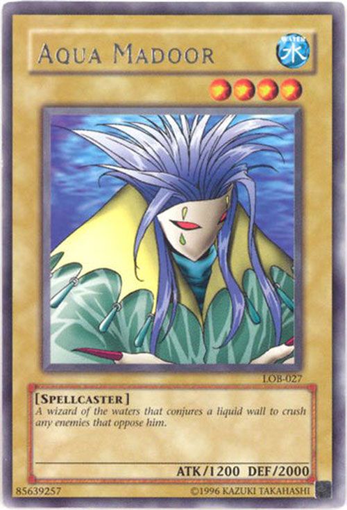 Yu-Gi-Oh Card - LOB-027 - AQUA MADOOR (rare)