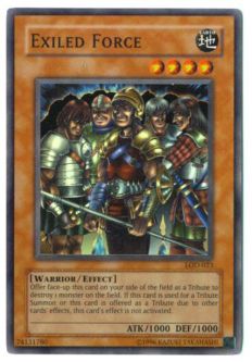 Yu-Gi-Oh Card - LOD-023 - EXILED FORCE (super rare holo) *Played*