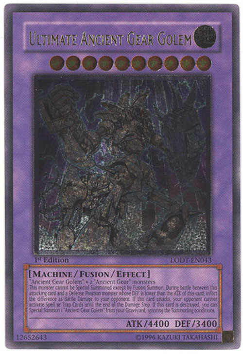    EN043   ULTIMATE ANCIENT GEAR GOLEM (ULTIMATE rare holo) NM  