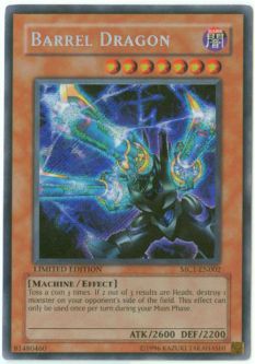 Yu-Gi-Oh Card - MC1-EN002 - BARREL DRAGON (secret rare holo)