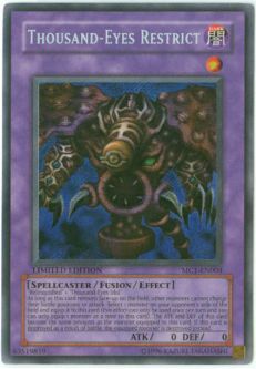 Yu-Gi-Oh Card - MC1-EN004 - THOUSAND-EYES RESTRICT (secret rare holo) *Played*